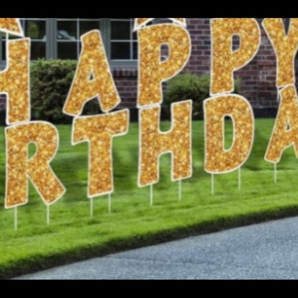 Happy Birthday Sign Yard - Picture 2 of 4
